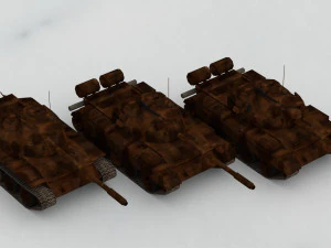 T-55A Soviet Tank 3D Model