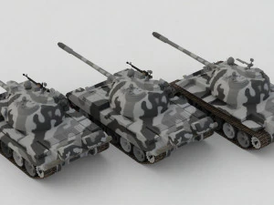 T-55A Soviet Tank 3D Model