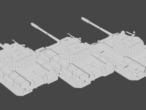 T-55A Soviet Tank 3D Model