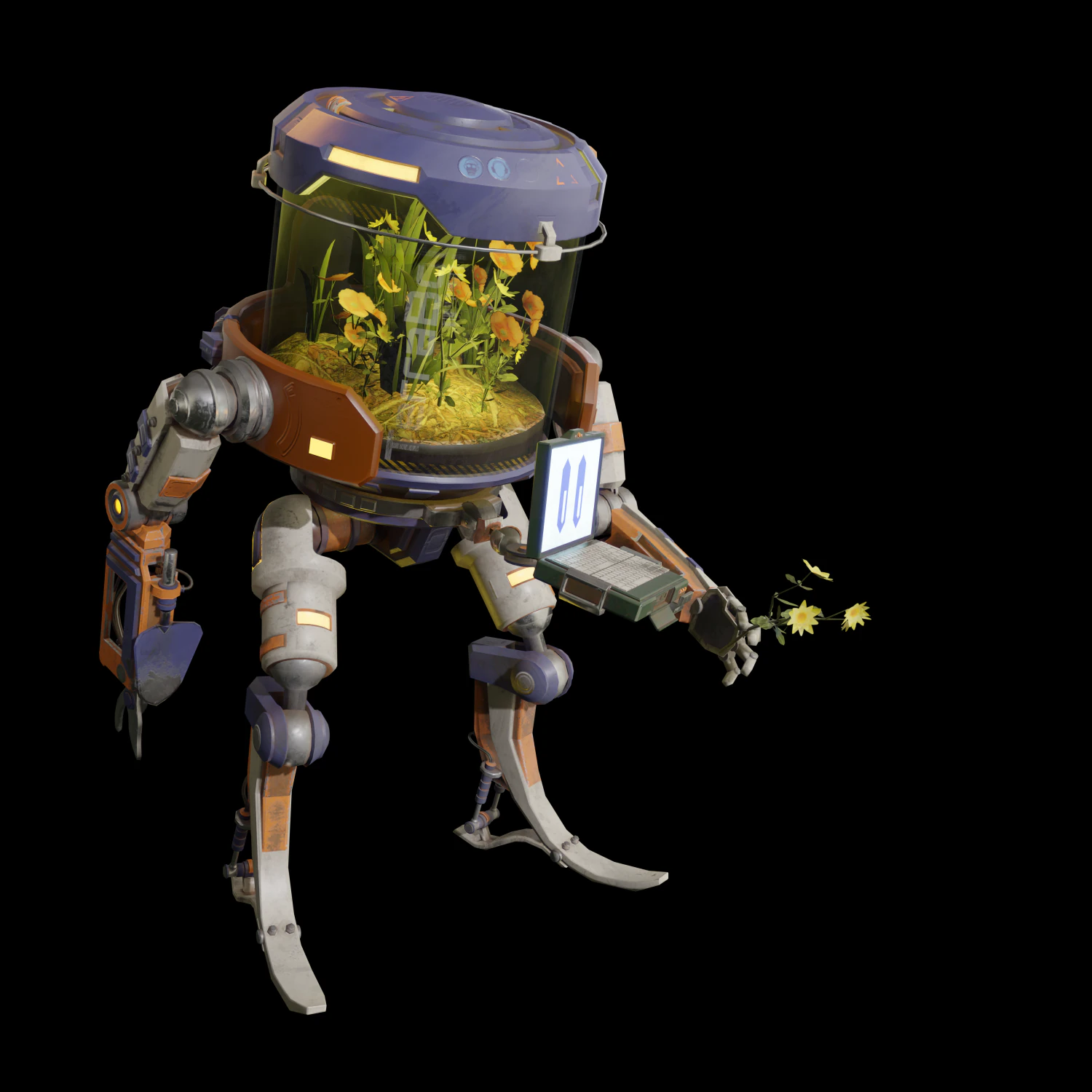 TerraBot 3D Model .c4d .max .obj .3ds .fbx .stl .blend 