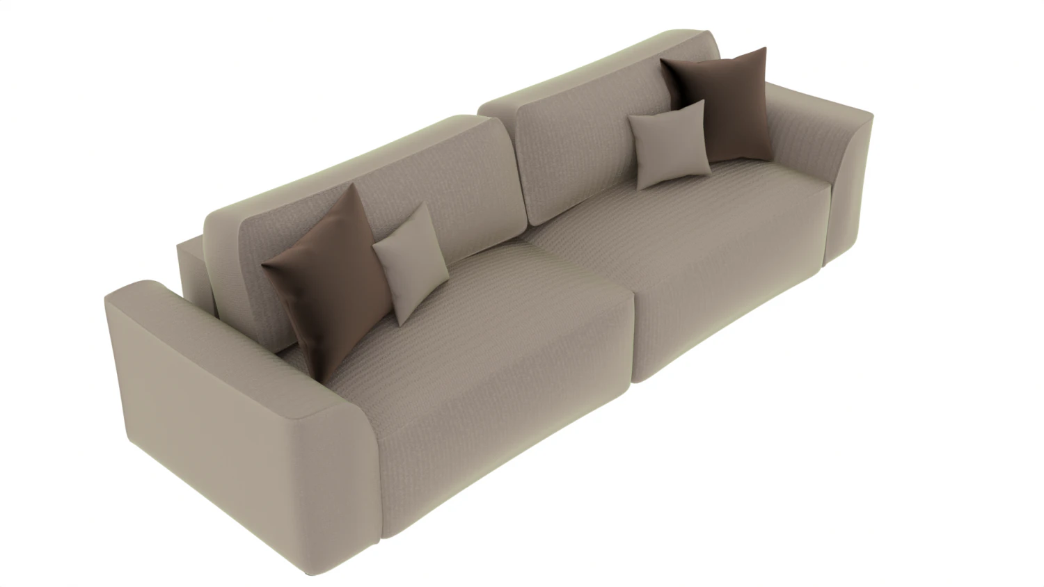 Sofa KING chenille IQ 3D Model .c4d .max .obj .3ds .fbx .stl .blend 