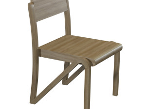 Dining Table and Chair in Blackened Oak by Orphan Work Model 3D