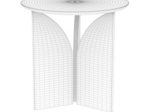 ETHNICRAFT FIN BLACK SIDE TABLE 3D Model