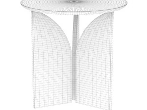 ETHNICRAFT FIN BLACK SIDE TABLE 3D Model