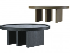 Table Contemporary Side Table in Wood by Lucas Faber 3D 模型
