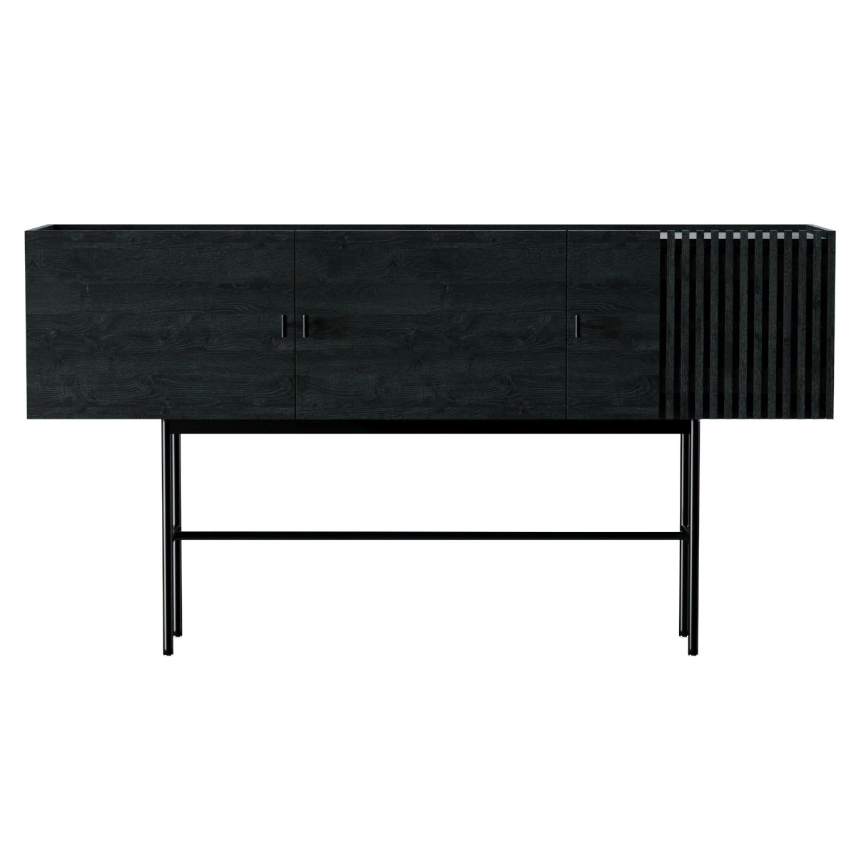 Black Oak Array Sideboard 180 by Says Who 3D Model .c4d .max .obj .3ds .fbx .stl .blend 