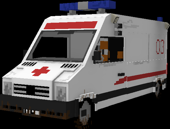Ambulance car 3D Model .c4d .max .obj .3ds .fbx .stl .blend 