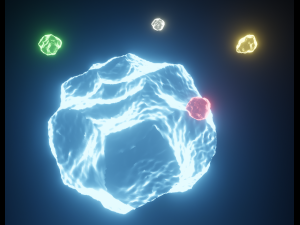 Bioluminescent rocks Model 3D