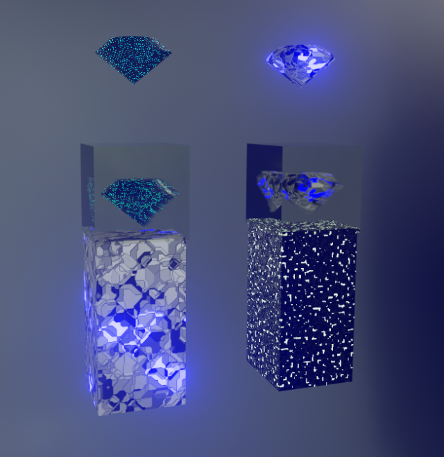 Protected Diamonds 3D Модель .c4d .max .obj .3ds .fbx .stl .blend 