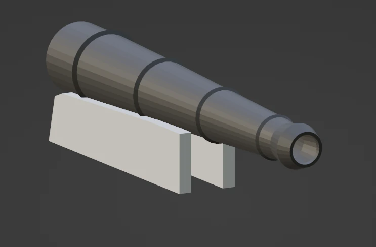 Cannon 3D Model .c4d .max .obj .3ds .fbx .stl .blend 