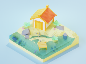 Beach home Modelo 3D