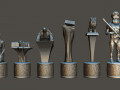 Dan Bilzerians luxury Chess Set Black Pieces 3D-Druckmodell