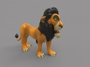 Scar The Lion 3D Модель