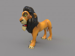 Scar The Lion 3D Модель