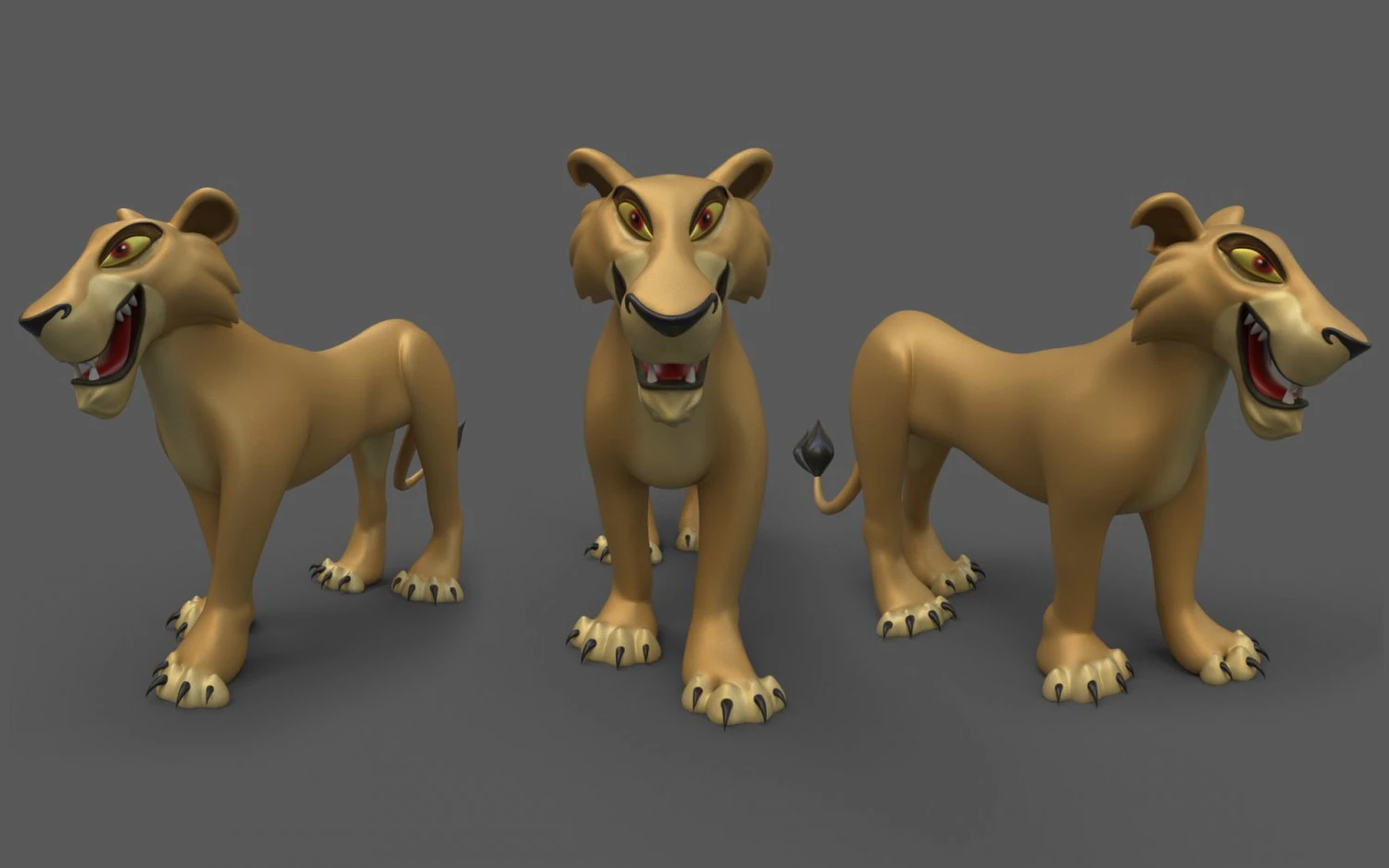 Zira The Lioness 3D Model .c4d .max .obj .3ds .fbx .stl .blend