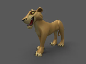 Zira The Lioness 3D Model