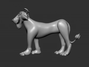 Zira The Lioness 3D Model