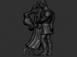 Megara and Hercules 3D Model
