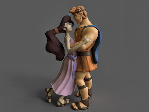 Megara and Hercules 3D मॉडल