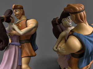 Megara and Hercules Model 3D