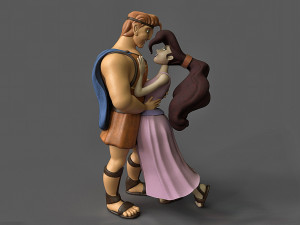 Megara and Hercules Model 3D