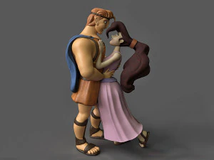 Megara and Hercules 3D Model
