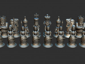 Alice Madness Returns Chess Set Modello di stampa 3D
