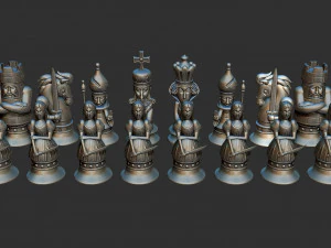 Alice Madness Returns Chess Set 3D Print Model