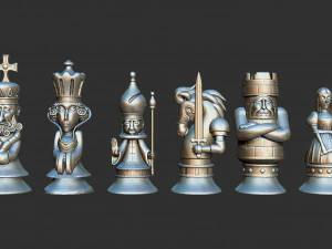 Set di scacchi Alice Madness Returns Modello di stampa 3D
