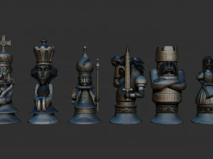 Alice Madness Returns Chess Set 3D Print Model