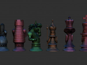 Alice Madness Returns Chess Set Modello di stampa 3D