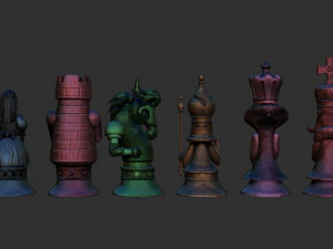 Alice Madness Returns Chess Set 3D Print Model