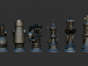 Alice Madness Returns Chess Set 3D Print Model