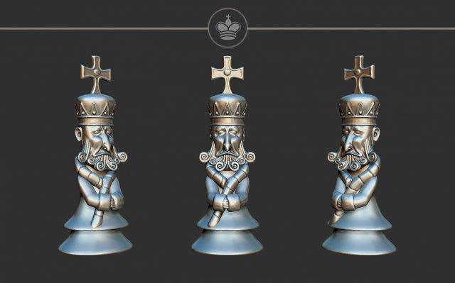 King Alice Madness Returns Chess Set 3D Print Model .c4d .max .obj .3ds .fbx .stl .blend 