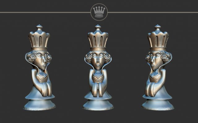 Queen Alice Madness Returns Chess Set 3D प्रिंट मॉडल .c4d .max .obj .3ds .fbx .stl .blend 