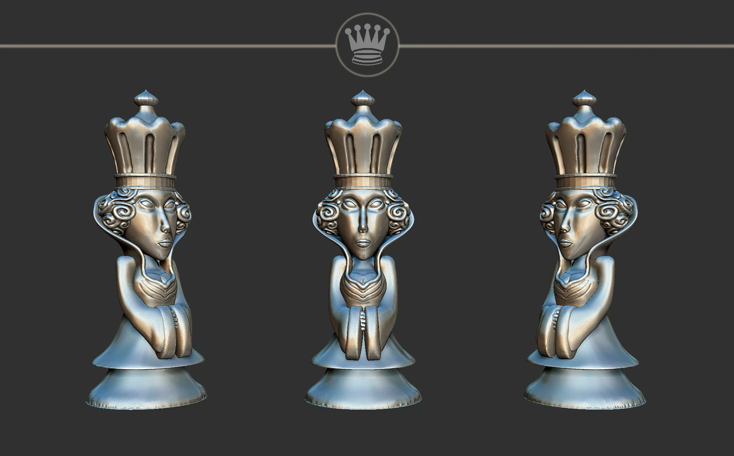 Queen Alice Madness Returns Chess Set 3D Print Model .c4d .max .obj .3ds .fbx .stl .blend
