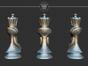 Queen Alice Madness Returns Chess Set 3D प्रिंट मॉडल