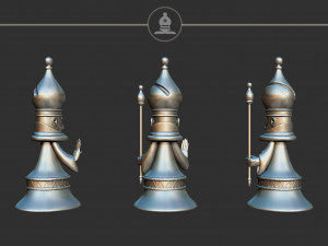 Bishop Alice Madness Returns Chess Set Modèles 3D en vedette