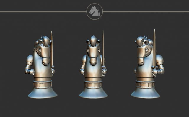 Knight Alice Madness Returns Chess Set Modelo de impresión 3D .c4d .max .obj .3ds .fbx .stl .blend 