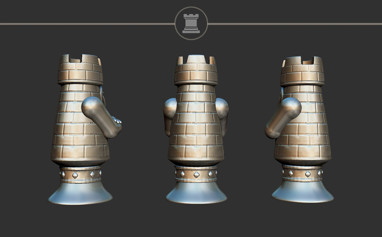 Chess Piece - Rook 3D model 3D printable