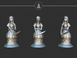 Pawn Alice Madness Returns Chess Set 3D Print Model