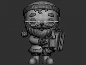 Funko pop Santa Claus Model 3D