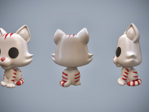 Funko pop Candy Cane the Cat Modello 3D