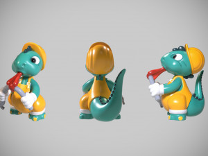 Lucio Brucio- Happy Dinos- Kinder Surprise Set Model 3D