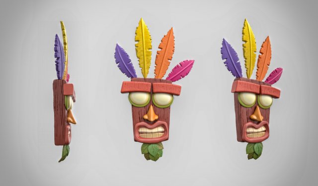 Aku Aku Mask (Crash Bandicoot) - 3D model by P3D (@p3d_avilla