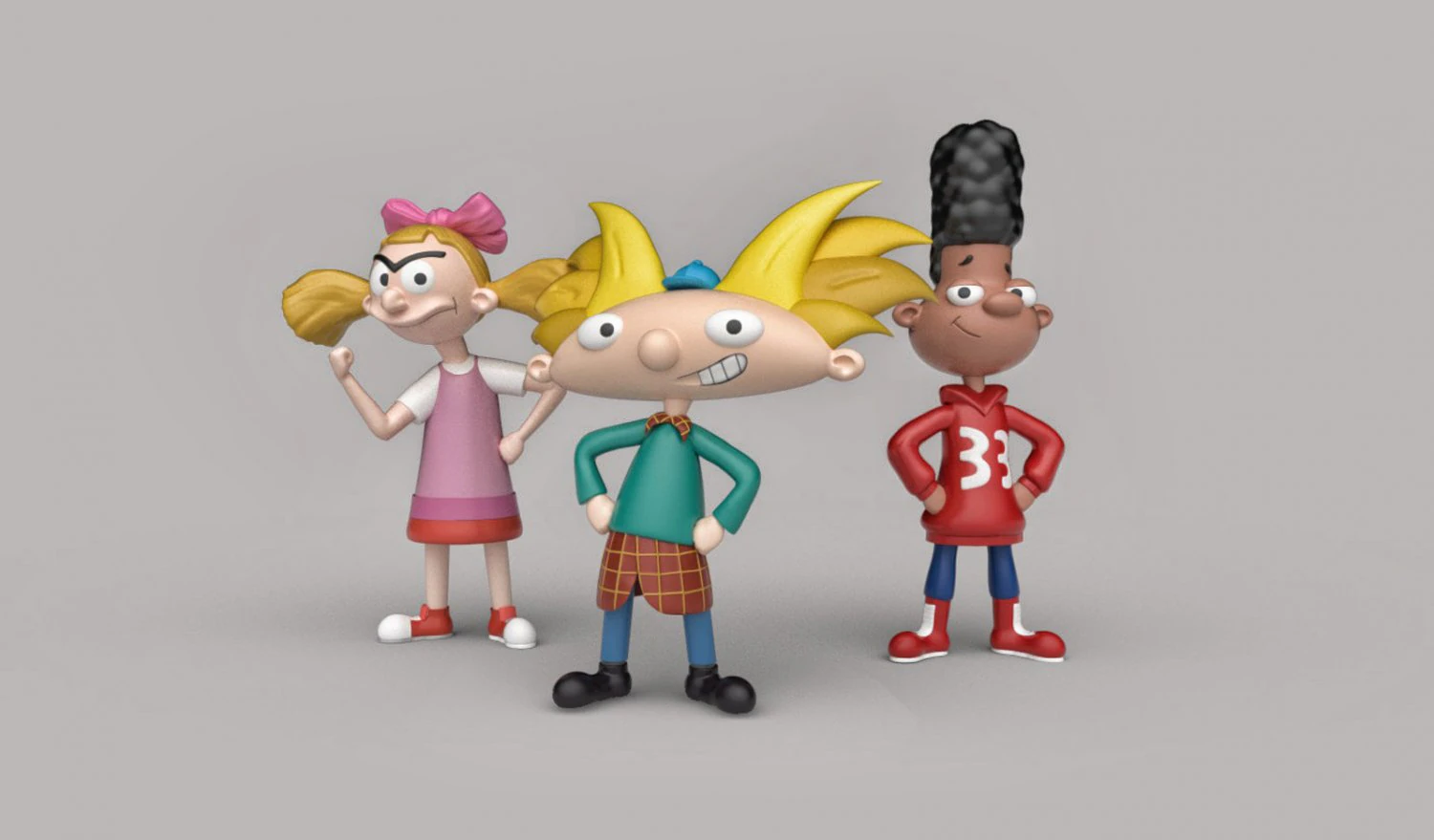 Hey Arnold Characters set 3D Model .c4d .max .obj .3ds .fbx .stl .blend 