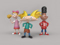 Hey Arnold Characters set 3D Model