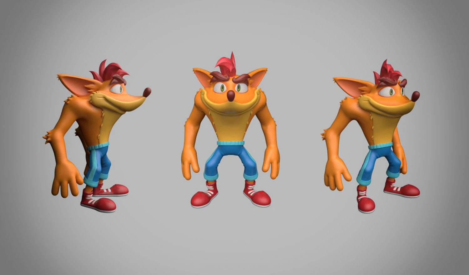 Crash Bandicoot 3D Model .c4d .max .obj .3ds .fbx .stl .blend 
