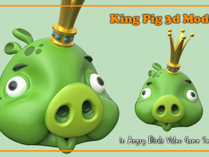 King Pig 3D Model