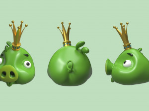 King Pig 3D Model